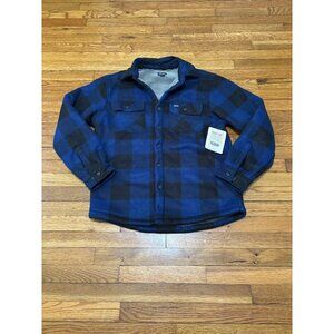 Smith's Workwear Men's Sherpa-Lined Fleece Shirt Jacket Size Large Blue NWT $70